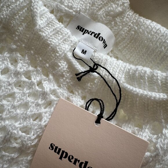 NWT Superdown White Crochet Pants - Picture 5 of 9